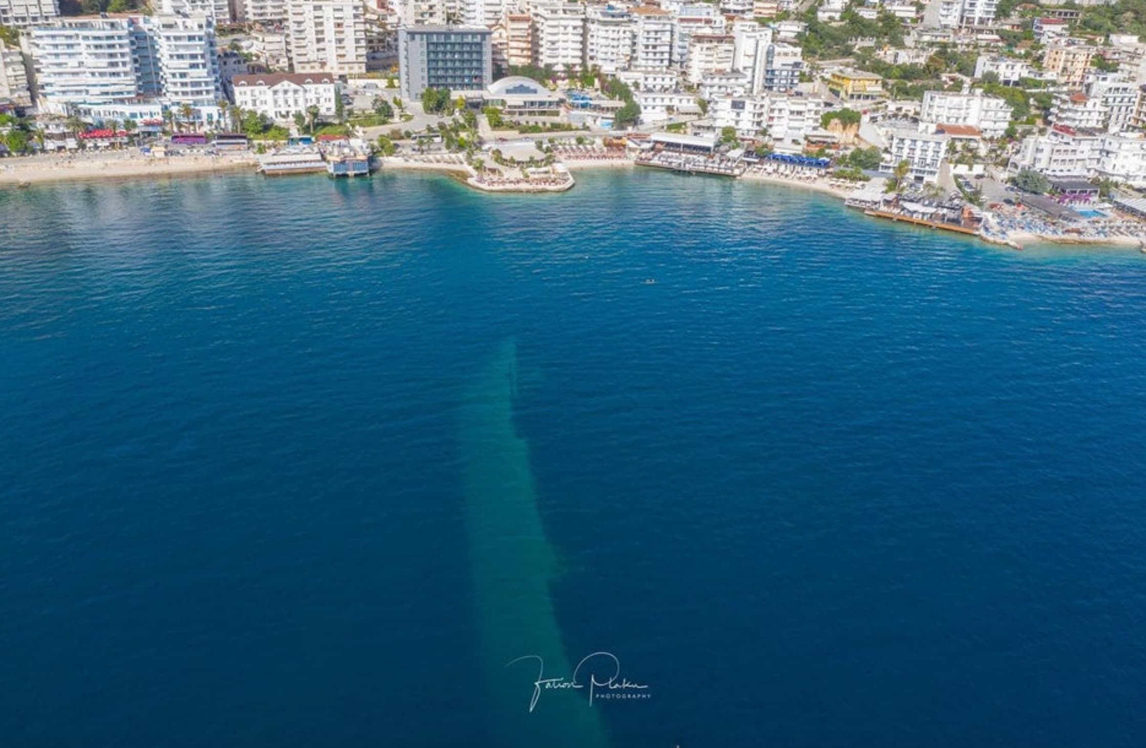 “Italian WWII cargo ship SS Probitas, sunken in the bay of Sarandë, Albania.”